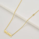 925 Silver Mama Pendant Choker Necklace Long Chain