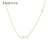 925 Silver Mama Pendant Choker Necklace Long Chain