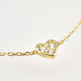 925 Silver Heart Clear Rose Red Charm Choker Necklace Pendant