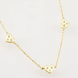 925 Silver Heart Clear Rose Red Charm Choker Necklace Pendant