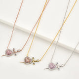 925 Silver Love Heart First Love Pendant Necklace Women Fine Jewelry