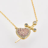925 Silver Love Heart First Love Pendant Necklace Women Fine Jewelry