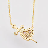 925 Silver Love Heart First Love Pendant Necklace Women Fine Jewelry