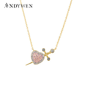 925 Silver Love Heart First Love Pendant Necklace Women Fine Jewelry