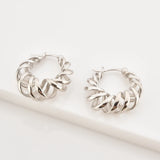 925 Sterling Silver Big Circle Hoops Earring Fine Jewelry Clips Piercing