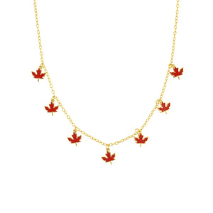 925 Silver Maple Leaf Charm Pendant Necklace
