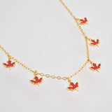 925 Silver Maple Leaf Charm Pendant Necklace