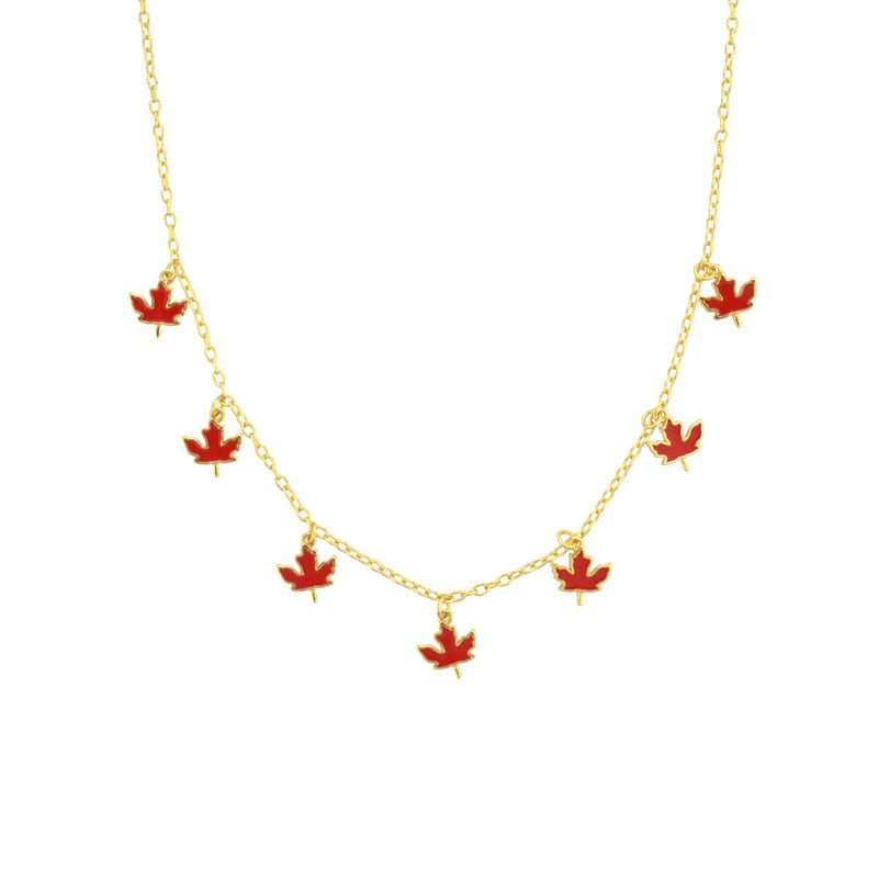 925 Silver Maple Leaf Charm Pendant Necklace