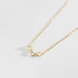 925 Silver MoonStone Queen Drop Choker Crystal Necklace Women