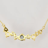 925 Silver Multi-Stone Cluster Necklace Crystal Zircon Pendant Jewelry