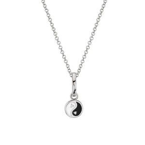 925 Silver Night Pendant Long Chain Necklace Fine Jewelry Enamel Black