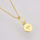 925 Silver Night Pendant Long Chain Necklace Fine Jewelry Enamel Black