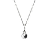 925 Silver Night Pendant Long Chain Necklace Fine Jewelry Enamel Black