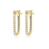 925 Silver Ovals Circle Drop Earring Punk Jewelry