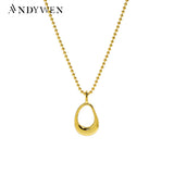 925 Silver Ovals Pendant Necklace Choker Wedding Jewellery Gift