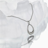 925 Silver Ovals Pendant Necklace Choker Wedding Jewellery Gift