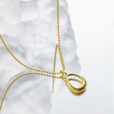 925 Silver Ovals Pendant Necklace Choker Wedding Jewellery Gift