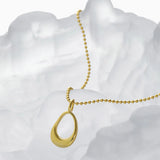 925 Silver Ovals Pendant Necklace Choker Wedding Jewellery Gift