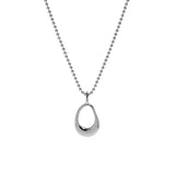 925 Silver Ovals Pendant Necklace Choker Wedding Jewellery Gift