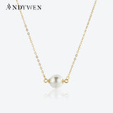 925 Silver Pearl Pendant Choker Necklace Wedding