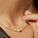 925 Silver Pearl Pendant Choker Necklace Wedding