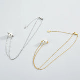 925 Silver Pearl Pendant Choker Necklace Wedding