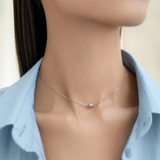 925 Sterling Silver Beads Pendant Necklace Choker