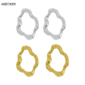 925 Sterling Silver Circle Stud Earring for Women