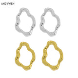 925 Sterling Silver Circle Stud Earring for Women