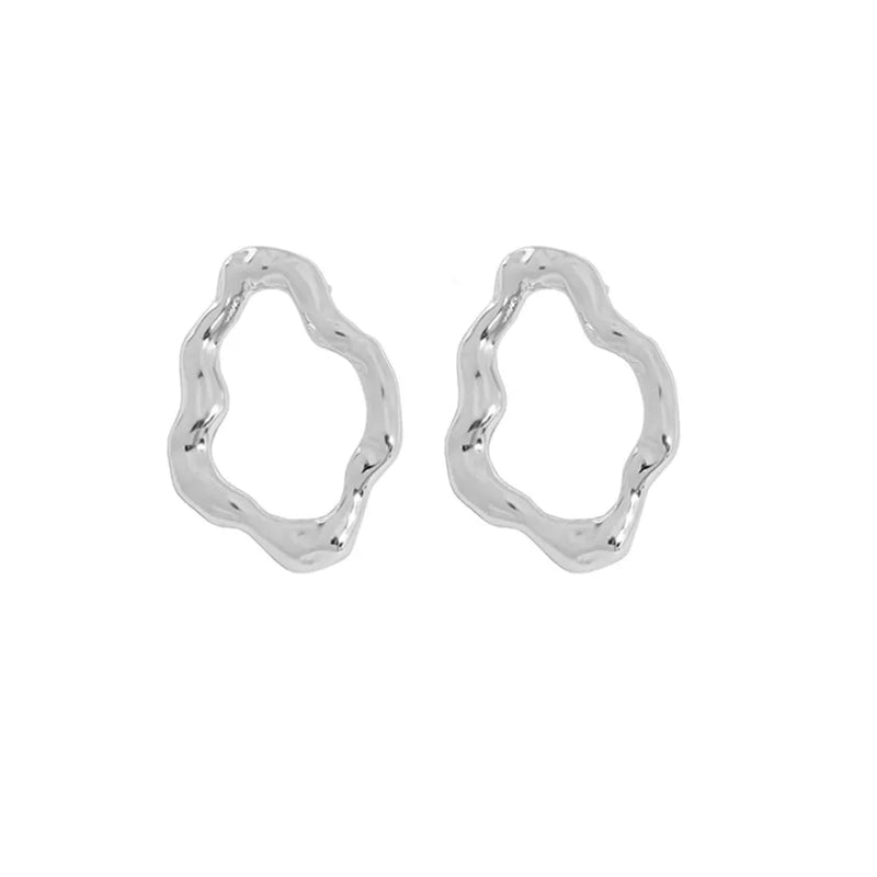 925 Sterling Silver Circle Stud Earring for Women