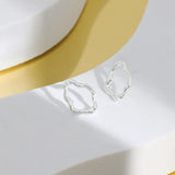 925 Sterling Silver Circle Stud Earring for Women