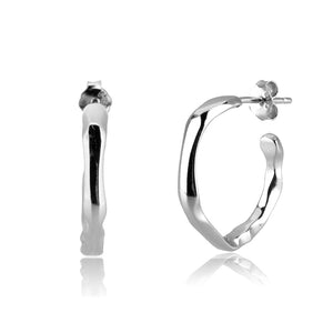 925 Silver Geometric 18mm Hoops Earring Piercing Punk Jewelry