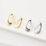 925 Silver Plain Hoops Earring Fine Jewelry Piercing Clips