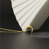 925 Silver Moon Charm Necklace Rock Punk Women Jewelry