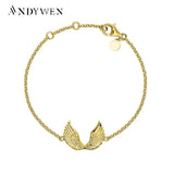 925 Silver Plated Wings Bracelet Chain Bangle Jewelry
