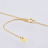 925 Silver Purple Zircon CZ Chain Choker Necklace Women