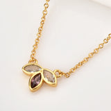 925 Silver Queen Zircon CZ Pendant Chain Necklace Wedding Jewelry