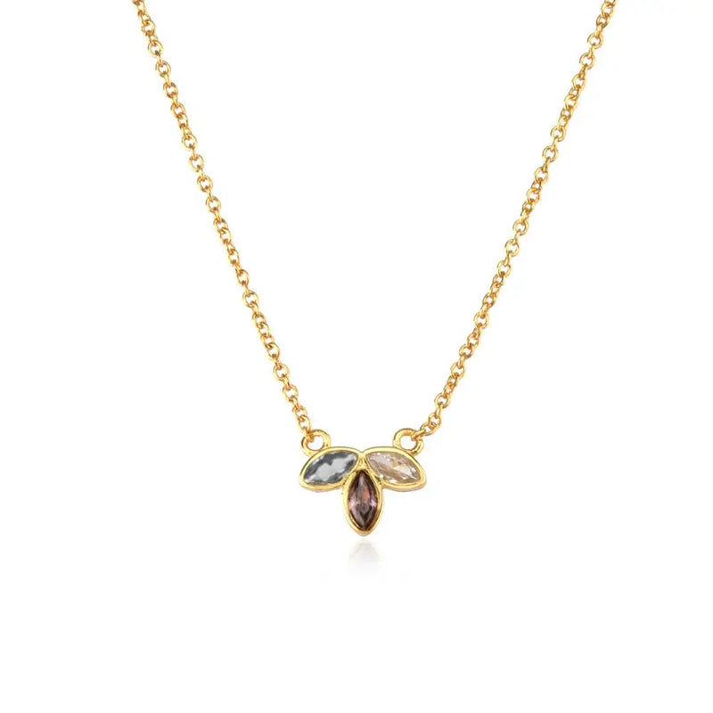 925 Silver Queen Zircon CZ Pendant Chain Necklace Wedding Jewelry
