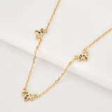 925 Silver Queen Zircon CZ Pendant Chain Necklace Wedding Jewelry