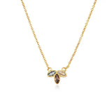 925 Silver Queen Zircon CZ Pendant Chain Necklace Wedding Jewelry