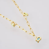 925 Silver Rainbow CZ Zircon Choker Long Chain Necklace Wedding Jewelry