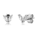 925 Silver Rainbow Colorful Stud Earring Piercing Ohrringe CZ