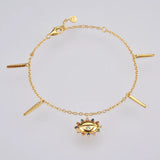 925 Silver Rainbow Zircon Colorful Charm Bracelet Women Crystal Bangle