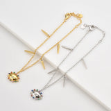 925 Silver Rainbow Zircon Colorful Charm Bracelet Women Crystal Bangle