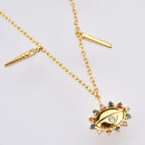 925 Silver Rainbow Zircon Colorful Charm Bracelet Women Crystal Bangle