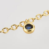 925 Silver Rainbow Zircon Choker Necklace Punk Beads Pendant