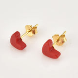 925 Silver Red Heart Drop Earrings Long Chain Women Fine Jewelry