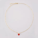 925 Silver Red Heart Drop Earrings Long Chain Women Fine Jewelry