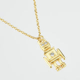 925 Silver Robert Future Pendant Necklace Crystal Jewelry Gift