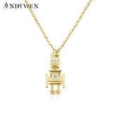 925 Silver Robert Future Pendant Necklace Crystal Jewelry Gift